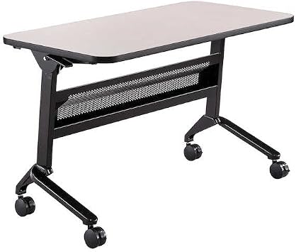 Flip-N-Go Rectangular Training Table - Black & Folkstone - 29 x 48 x 24 in.