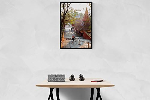 Wall Art -‘Chatushrungi Temple’ -Pune Cityscape -Fine Art Photography Print on Archival Canvas by Sanjay Marathe -14” x 21” (35.5 x 53.3 cm) with Classy Box Frame 15” x 22” x 1” (38.1 x 55.8 x 2.5 cm) -Wall Décor for Homes, Offices, Hotel rooms, Lobbies, Hospitals