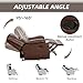 EBELLO Genuine Leather Manual Recliner Sofa Set, Recliner Chair, Loveseat Reclining Sofa and 3 Seat Sofa, Couch Furniture Set for Living Room, Meeting Room, Brown