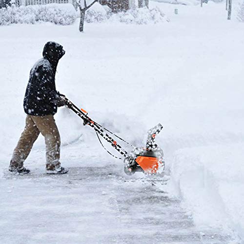Hattomen Snow Thrower, 18 Inch Electric Snow Blower, 13 Amp, Steel Auger, 180° Rotatable Chute, Overload Protection - Image 4
