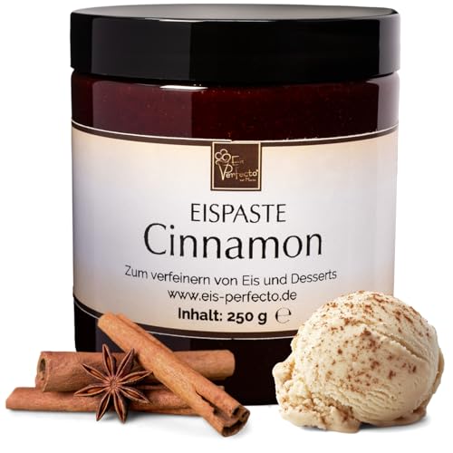 Cinnamon-Eispaste für selbstgemachtes aromatisches Eis │ MEGA GESCHMACK │ Auch super lecker in Desserts, Getränke, Kuchen und vielem mehr │ Inhalt 250 g