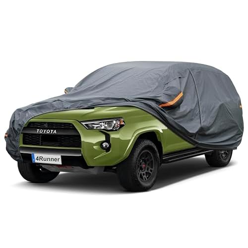 Premium Car Cover Custom Fit Toyota 4Runner (1995-2025), 16 Layers Heavy Duty Car Cover Waterproof All Weather with Zipper Door for Sun Rain Snow Dust