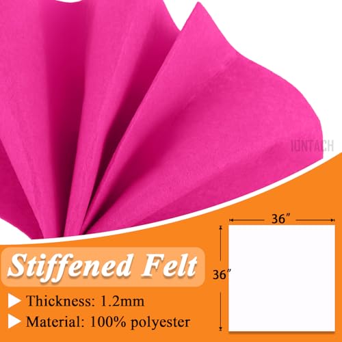 Image of IONTACH 36 inch X 36 inch Stiff Felt Fabric 1.2mm Thick (Hot Pink)