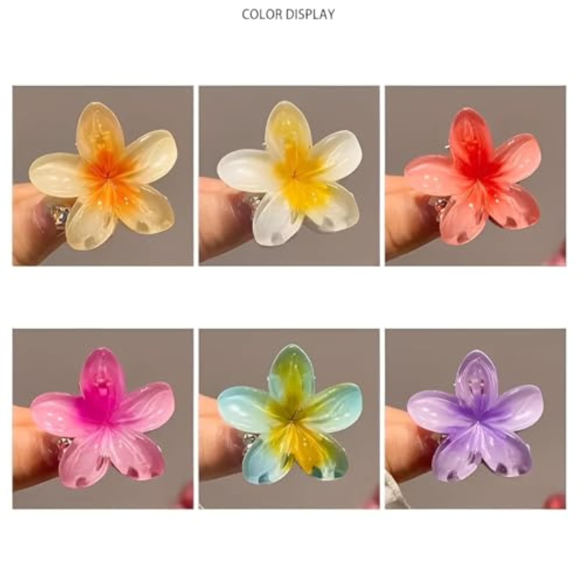4pcs Small Flower Hair Claw Clips for Women
