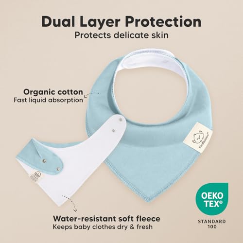 Image of KeaBabies 8pk Organic Baby Bandana Bibs for Drooling and Teething (Dawn)