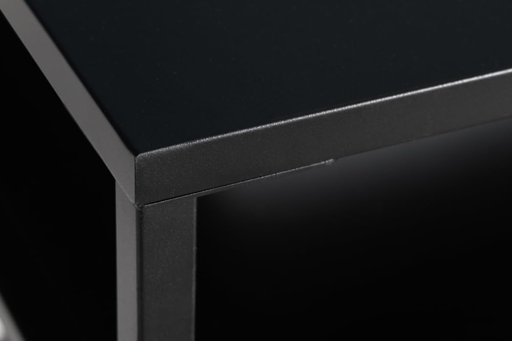 riess-ambiente.de Industrial Couchtisch DURA Steel 70cm schwarz Metall mit Ablagefach