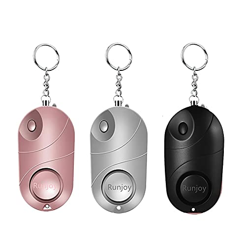 Personal Alarm 140db Safe Sound Emergency Self-Defense Security Alarm Keychain LED Flashlight Anti Attack Tool for Women Girls Kids 3-Pack (Multicolor)