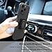 MonIdea Phone Ring Holder, Phone Grip Finger Kickstand Wireless Charging Friendly, 360°Rotation Phone Ring Grip Stand Work with Magnetic Car Mount for iPhone Samsung iPad & More- Black Carbonite Weave