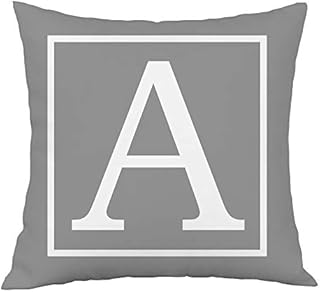 Hangood Alphabet Letter A Cushion Cover 18x18 Soft Plush Throw Pillow Covers 45cm x 45cm A
