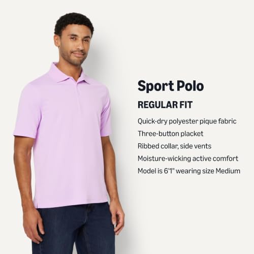 Image of Amazon Essentials Men's Regular-Fit Quick-Dry Short-Sleeve Golf Polo Shirt