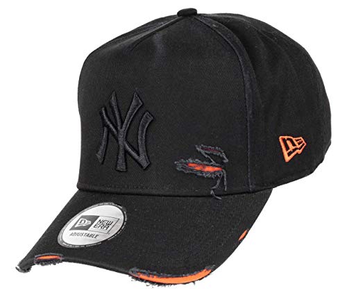 New Era York Yankees 9forty A Frame Adjustable cap Distressed Black/Orange - One-Size