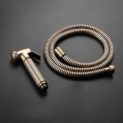 Faucets,Hand Held Bidet Sprayer Douche Toilet Kit Antique Bronze Brass Shower Head Copper Valve Set Jet Bidet Faucet Set/The Whole Set