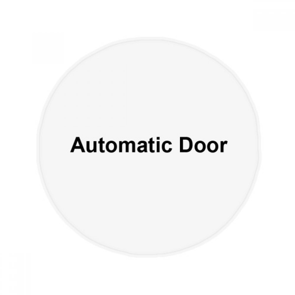 Tapis de sol rond 80cm noir avec motif symbole porte automatique | DIYthinker