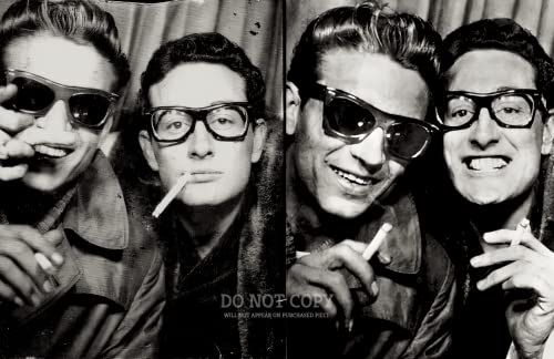 Photographie Buddy Holly et Waylon Jennings poster rock 28x43 cm