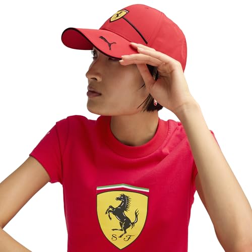 PUMA Standard Scuderia Ferrari Race Baseball Cap, Rosso Corsa SS25, One Size