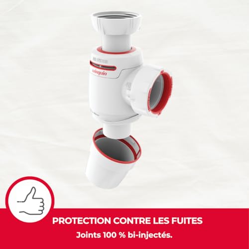 Miniatura 4 de Wirquin 30722156 Neo Air - Sifón Para Fregadero Diámetro 40 , Color Blanco