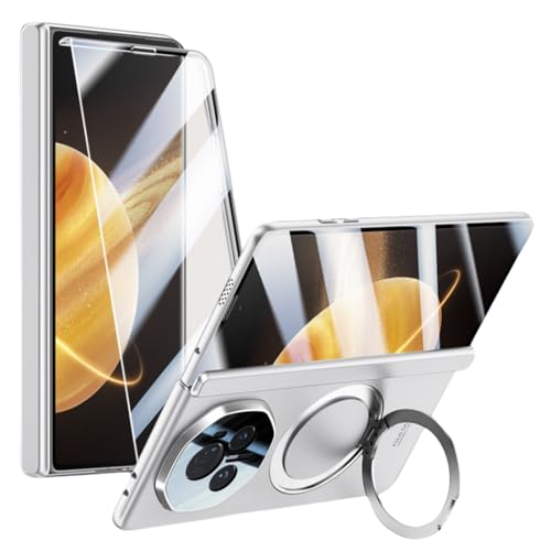 HONOR Magic V3�p�̌y�ʂŒ����^�̃P�[�X�ŁA�X�N���[���v���e�N�^�[�A�q���W�ی�A��]���̎w�փz���_�[����������Ă��܂��B (Magic V3�p,�V���o�[)