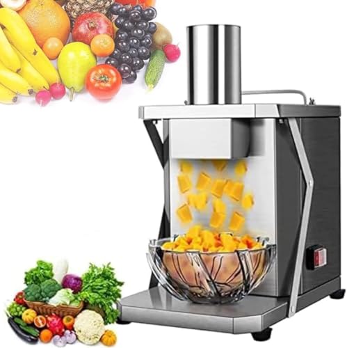 Image of 250W Commercial Vegetable Dicer, Electric Vegetable Chopper Dicer Shredder, Automatic Onion Potato Cutter Food Processor, For Restaurant Or Home Use