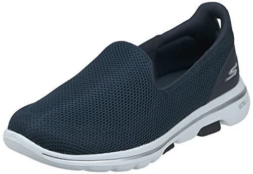 Skechers Women’s Sneaker, Navy/White, 8