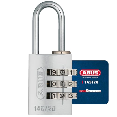 Abus 145/20_PLATA - Candado aluminio combinacion 20mm 3 dígitos plata