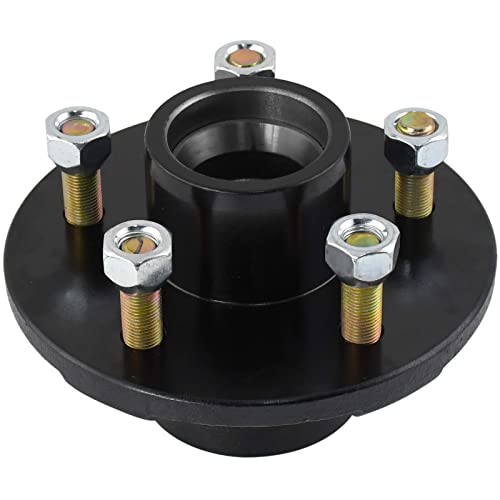 Jadode Trailer Idler Hub Kits 5 On 5" For 3500 Lbs Axle Heavy Duty 5 Lug Bolt Trailer Wheel Hub With 1/2"-20 Thread L68149/L44649 Trailer Hub Kits - 22018K Set Of 2 #TOP1