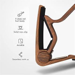 SHANGMAOYO Capodastre Picks en Bois Réel De Guitare Capo Inclus 2 Ensemble for Guitare Acoustique, Guitare Électrique… - Les Beatles, Paul McCartney, John Lennon, RIngo Starr, George Harrison SHANGMAOYO Capodastre Picks en Bois Réel De Guitare Capo Inclus 2 Ensemble for Guitare Acoustique, Guitare Électrique… – Image 3