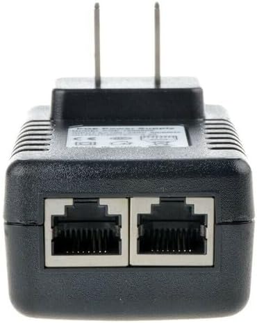 Inyector POE de 24 V y 1 A (2 unidades) con enchufe de pared integrado – Adaptador Ethernet para datos y energía para teléfonos IP, cámaras CCTV, pasarelas y terminales de red de 24 V miniatura 7