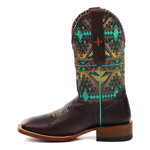 PENDLETON Men's Jackson Western Boots – Artisan Crafted with Embroidery Accents and Intricate Patterns4