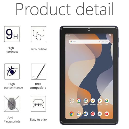 2 protectores de pantalla de vidrio para tablet Onn 7" 2024 miniatura 2