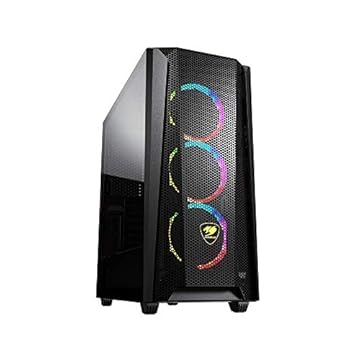 COUGAR MX660 Mesh RGB Advanced Mid Tower Case com potente fluxo de ar, preto