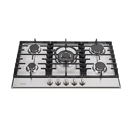 30 in Gas Cooktop Stainless Steel Gas Stovetop Propane Gas Cooktop 5 Burners NG/LPG Convertible Gas Cooktop with Thermocouple Protection