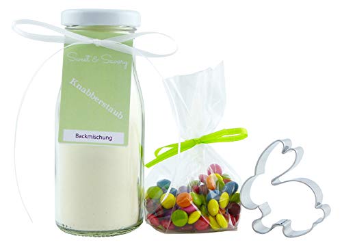 Geschenkset Hase II Knusperhase, Backmischung für Osterhasen-Butterplätzchen im Glas mit Plätzchen Ausstechform Cover
