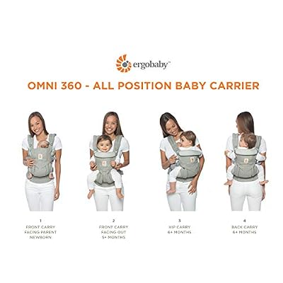 Ergobaby Omni 360 & Omni Breeze Baby Carriers Bundle (Pearl Grey + Graphite Grey)