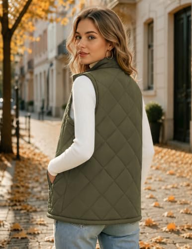 Zeagoo Womens Vest Zip Up Quilted Jacket Sleeveless Coats Warm Outerwear - image 5