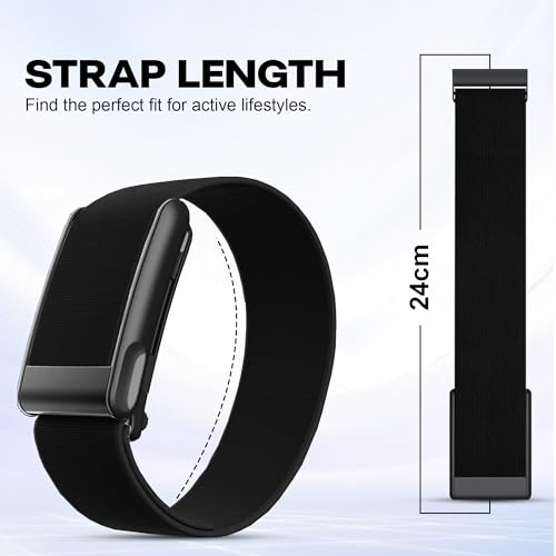 DADO HydroKnit Waterproof Nylon Sport Band Compatible with WHOOP 5.0, One, Peak, and Life | Elastic, Fast-Drying, Water-Resistant, and Comfortable Strap for Active Lifestyles (Black, Life/MG) by DADO - Image 4