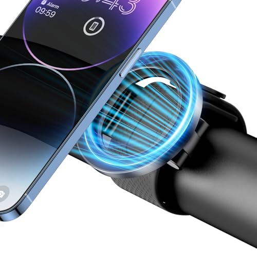 ALAFLY Magnetische Handyhalterung für Kinderwage Verstellbare Silikonbänder für Fahrrad, Mag-Safe Kompatibel mit iPhone 17/16/15/14/13/12 für Fahrradhalterung, Fitnessgeräte, Einkaufswagen
