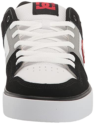 Dc Men's Pure Low Top Casual Skate Shoe, Black/White/Grey, 15 #TOP29