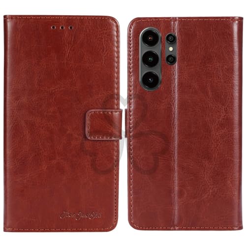 TienJueShi Brown Book Stand Retro Flip Leather Protector Phone Wallet Gel Cover Etui TPU Silicone Case For Blackview WAVE 10 6.8