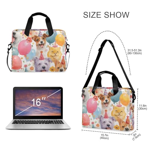 Maletín para portátil con estampado de globo para perros, 13 a 15.6 pulg. miniatura 5