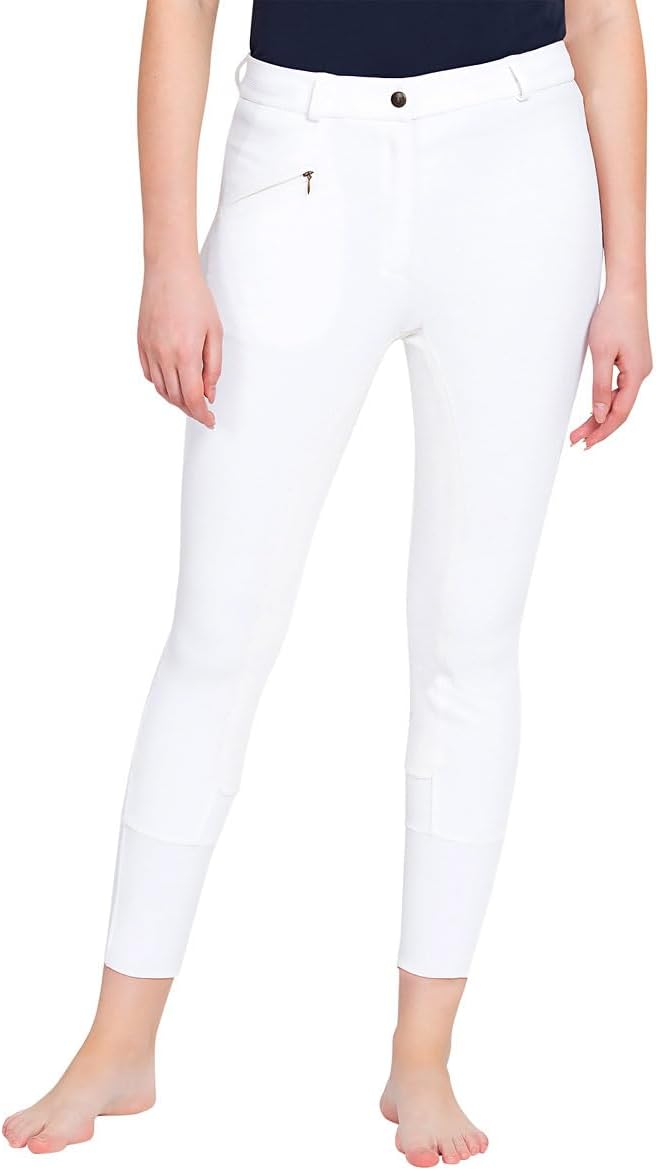 TuffRider Ladies Ribb Full Seat Breeches - White - 28