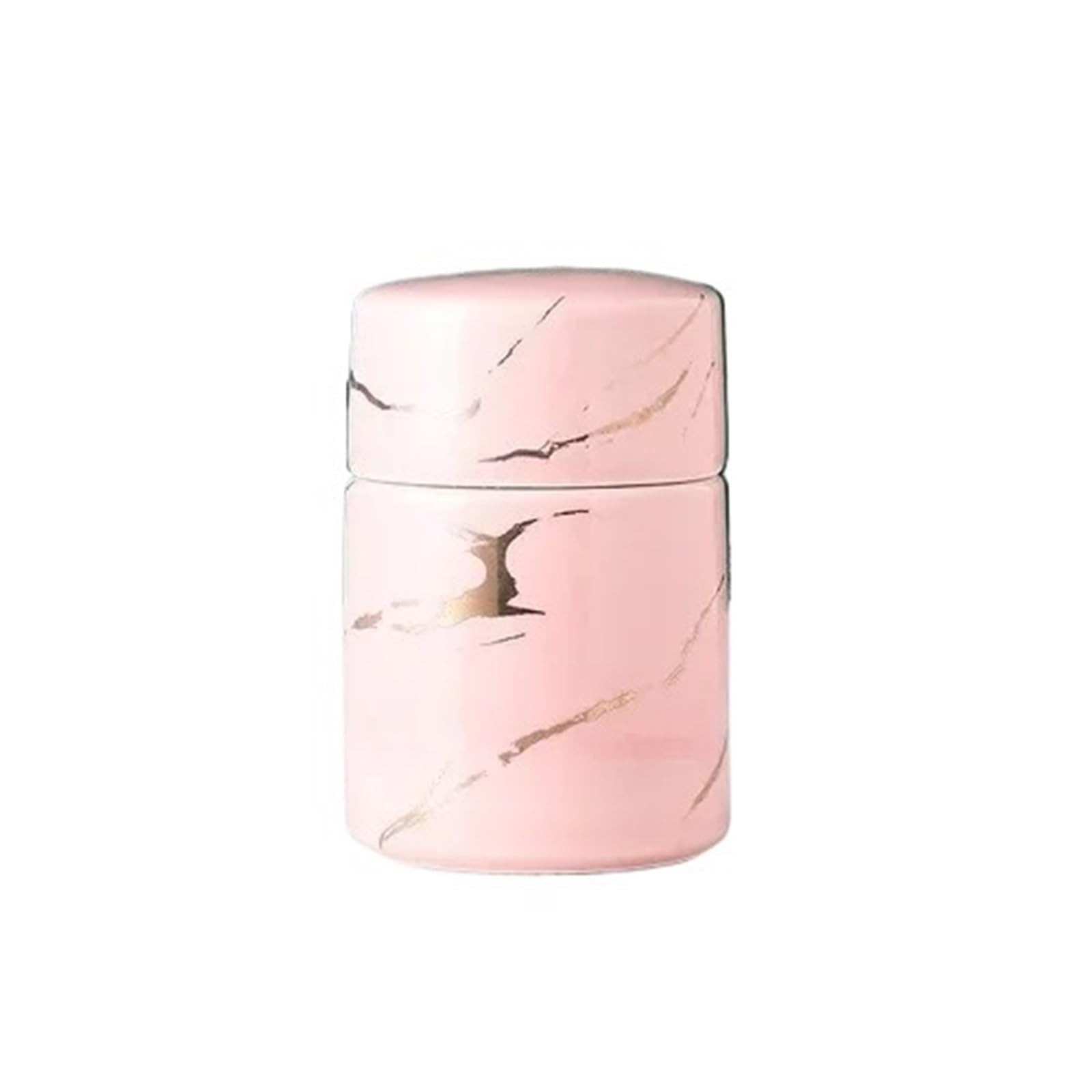 PSNKLMM Ceramic With Cover Dust Proof Organizer Cotton Swab Cartridge Marble Stripes Toothpick Holder Accessories(Color 06)