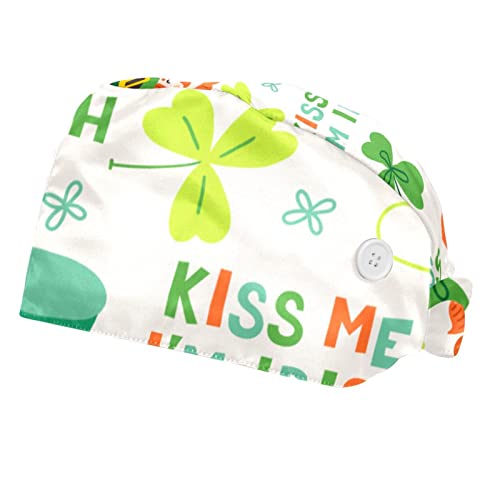 Chapeaux de travail Saint-Patrick anti-transpiration pour cheveux longs et courts