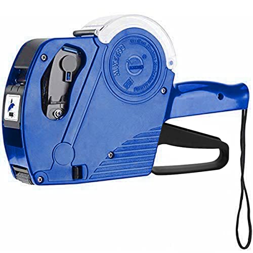 Étiquette Prix Labeler,Étiqueteuse à 8 Chiffres avec 100 étiquettes Autocollantes et 1 Rouleau d'encre pour Bureau, Magasin, épicerie (Bleu) Cover