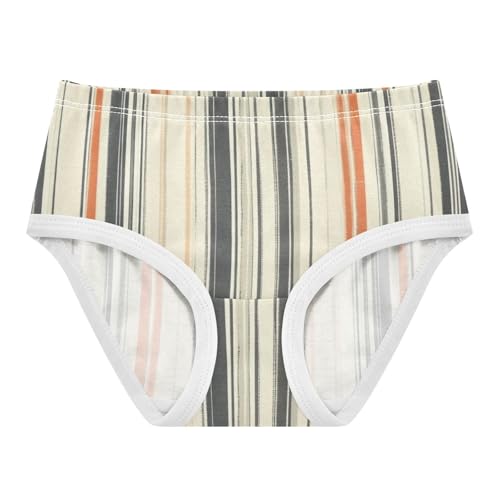 All Seasons Girls' Panties Breathable Toddler Underwear for Young Girls Colorful Striped Pattern in Sizes 2T,3T, 4T, 5T, 6Y and 8Y