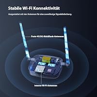 Tenda 4G03 Pro LTE Router, Mobiler WLAN Router mit SIM Karte, Cat4, 2,4 GHz WLAN bis zu 300 Mbit/s, USB-DC Powerbank, LAN/WAN, Plug&Play, bis zu 32 Geräte, Tragbarer Router für Zuhause und Unterwegs – Ansicht 8