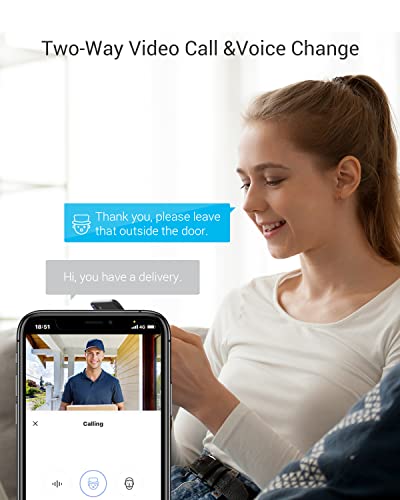 EZVIZ Wireless Door Peephole Camera - 4.3-Inch Color Touch Screen Door Viewer with 3-Month Battery Life, 1080P Front Door Bell, Human Detection, Two-Way Video Call, Night Vision, 256GB Cloud/SD, CP4
