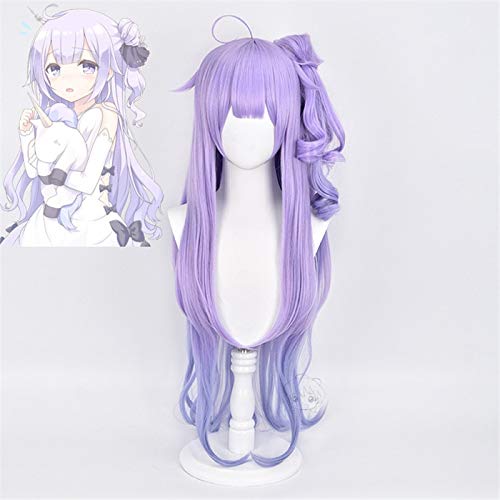 Jeu Ichinomi   Azur Lane Hms licorne femmes perruque dame blanc bataille cadre Cosplay Costume violet bleu Ombre perruques   HG-896