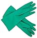 Application(donning) Rubber Gloves - ridged, L, Green Gloves