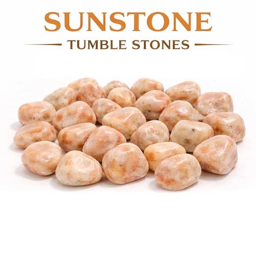 Image of Crystal Sunstone Tumble Stone | 50 gm Tumbled Gemstones | Reiki Healing Stones | Home Decor Pebbles | Aquarium Gravel | Garden & Table Decor