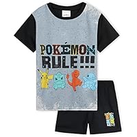Pokémon Cómodo Conjunto de Pijama Corto Anime para Niños